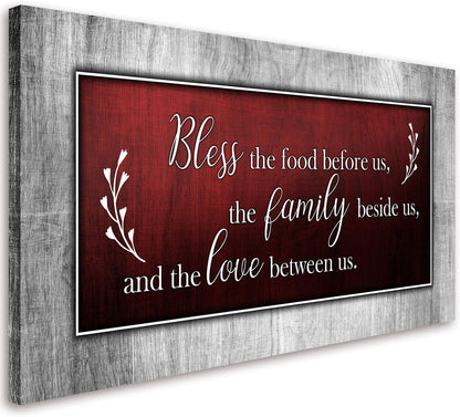 Christian Wall Art Red & Grey Canvas