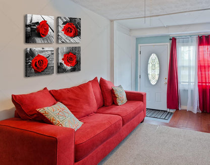 Red Rose Wall Art