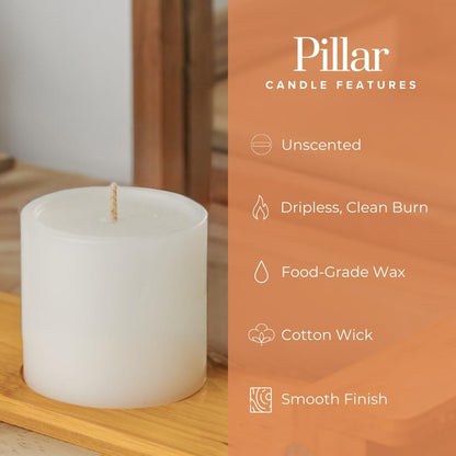 Unscented White Candles