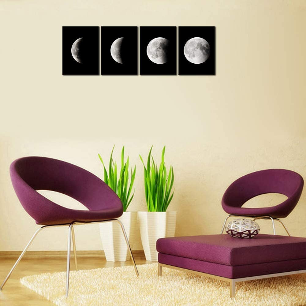 Eclipse Moon Modern Canvas