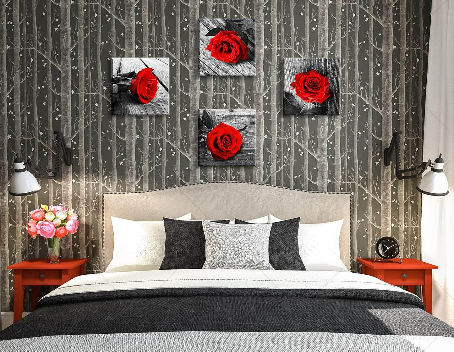 Red Rose Wall Art