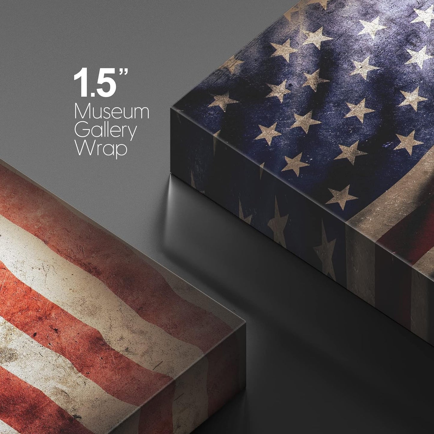 Canvas Art Vintage Retro American Flag 